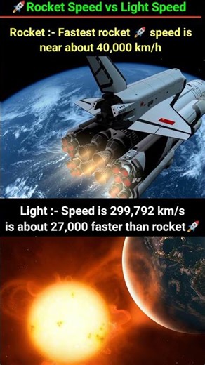 Rocket vs Light Speed 🚀⚡ Who Wins? #shorts #trending #viral