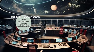 Spaceship Control Room Virtual Background, Sci-fi Digital Files (JPG) - Etsy UK