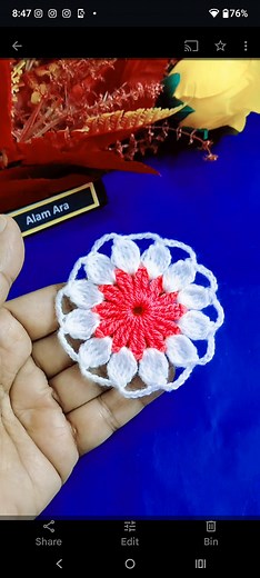 35K views · 551 reactions | Simple crochet daisy flower for blanket. . . #reels #reelsviralシ #reelsvideo #fblifestyle #fbreelsfypシ゚ #fb #crochet #knitting #diy #art #crochetflower #daisyflower #viralpost #viral #reelschallenge #reelsfbシ #alamara | Alam Ara | Facebook