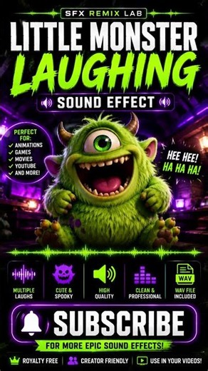Little Monster Laughing Sound Effect | Cute & Creepy Monster SFX