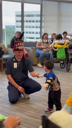 Over the weekend, nine Shrine temples from across Texas joined us in Galveston for our annual Mardi Gras parade. Throughout the week, many of those groups also spent time at our hospital, visiting with our patients. Their kindness and support made this celebration even more special! 💜💚💛 | Shriners Children's Texas
