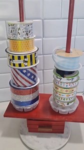 🌳EASY RIBBONS ORGANIZER 🎀 #organization #diy #facebookreel #dollartreefinds #easyproject #handmade #homedecor #valentinesday #viralvideo #dollartree #easyproject #facebookreelsviral | Dollardiylovers