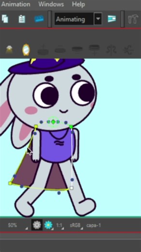 animando walk cycle com rig #animação2d #animation