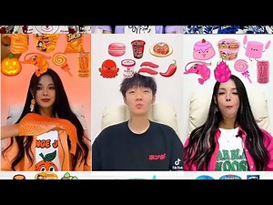 [Asmr] korean couple color food mukbang || korean color food eating show #asmr #viral