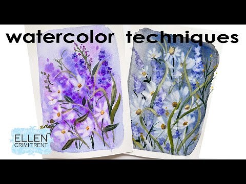 One of my favorite Watercolor Painting techniques for unique florals