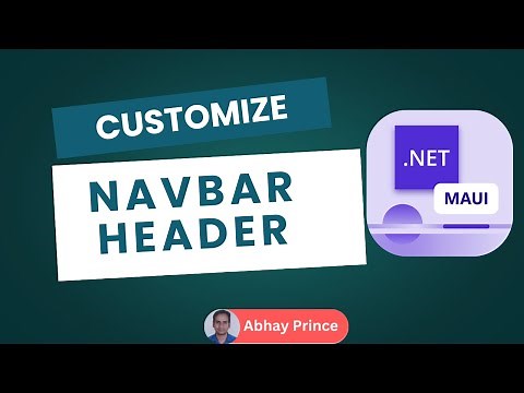 How to Customize Navbar/Header using TitleView in .NET MAUI by Abhay Prince