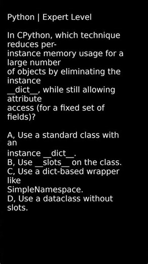 Optimizing Memory Usage in CPython Classes #ClassDesign #ObjectOrientation #CodeOrganization