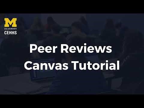 Peer Reviews Canvas Tutorial
