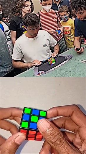 Small Cube Chekarboard Pattern Rubik's Cube #viralshort #shorts