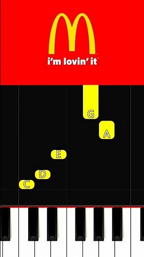 McDonalds Theme Song Jingle EASY SLOW BEGINNER PIANO TUTORIAL for Kids Adults with Piano Notes