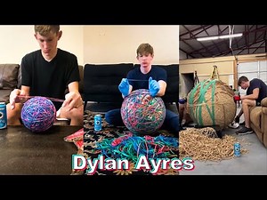 DYLAN AYRES RUBBER BAND BALL TikTok Compilation | Part 1 - 96 ( ALL PARTS & PROCESS )