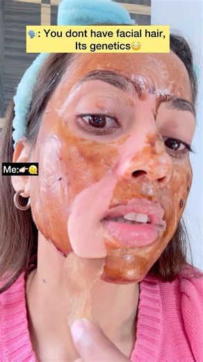 No Wax No Razor😱DIY Facial Hair Removal Mask at Home🏡#facialhairremoval #peelofmask #ytshorts #diy