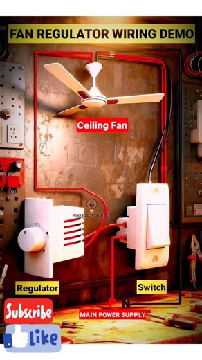 Fan Regulator Wiring Demo # Electrical Engineer# shortvideo#nea