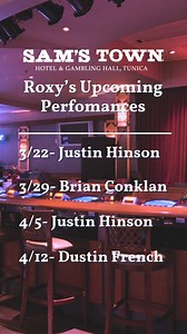 1.6K views · 15 reactions | March isn't over yet and neither are the performances at Roxy's Live! Join us for a night filled with amazing shows and memories. See you there!  . . . Must be 21+. Gambling problem? Call 1-888-777-9696 | Sam's Town Hotel and Gambling Hall, Tunica | Facebook