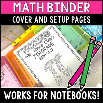 Math Binder Cover and Setup for Students | Math Notebook Cover