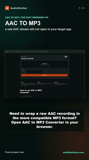AAC TO MP3: The Fast Browser Fix #shorts