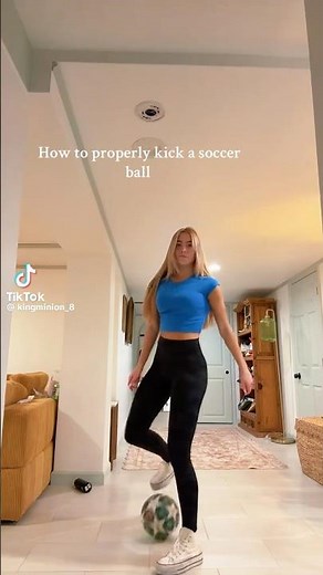 How to properly kick a soccer ball: #dance #tiktok #soccer