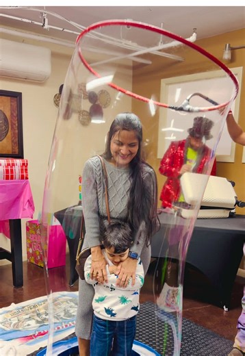 Floating Joy with Bubbles and Kids