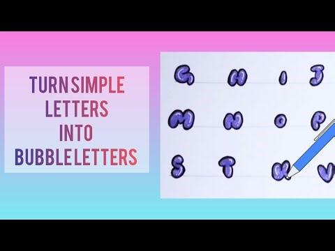 ✨How to draw bubble letters✍️ | Step By Step Tutorial #calligraphy #artofletters #viralvideo