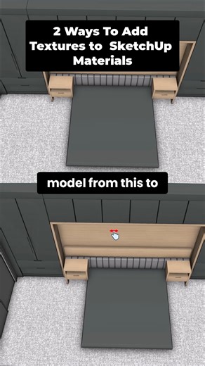 mind.sight.studios on Instagram: "SketchUp Modeling Tips_2 Easy Ways to Add Textures"