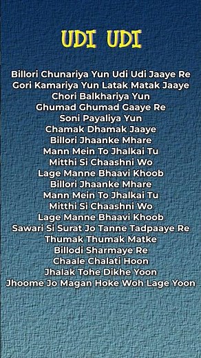 UDI UDI Jaye lyrics video....... ll ❤️ #udiudijaye #song #music #songlyrics