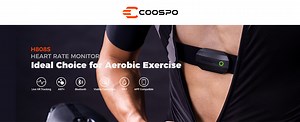 COOSPO Bluetooth Heart Rate Monitor Chest Strap H808S, ANT+ BLE HR Monitor Chest, HRM IP67 Waterproof, 300H Battery Life