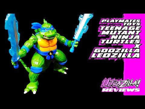 PLAYMATES TOYS TEENAGE MUTANT NINJA TURTLES X GODZILLA LEO X GODZILLA | Review 2554