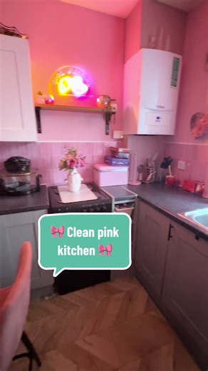Planned to relax on my day off… instead I scrubbed this pink kitchen inch by inch 😂 Had to document it while it still looks this pretty because we all know it won’t last long 🙃 Hope everyone who’s back to work had a good day 🤍 #PinkKitchen #CleanHome #DayOffVibes #SingleMumLife #reallifehome