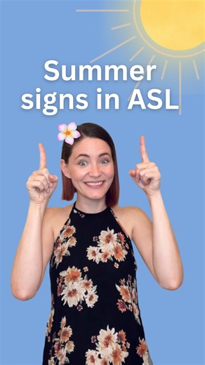 Sign Language 101 on Instagram: "☀️ Learn Summer Signs in ASL – Part 1! Ready to sign along? 🏖️ Click the link in our bio to check out our ASL courses! #learnasl #signlanguage101 #aslvideo #americansignlanguage"