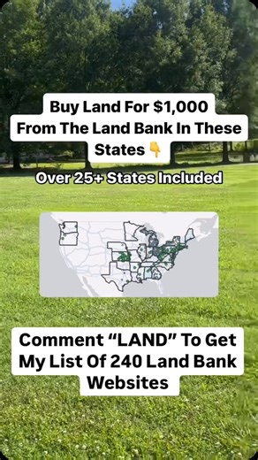 11K views · 403 reactions | Here’s How You Can Buy Cheap Land In These 25 States‼️ Comment “LAND” and I’ll send you my list of 240 websites of cheap land bank properties️ | theprettygirlinvestor | Facebook