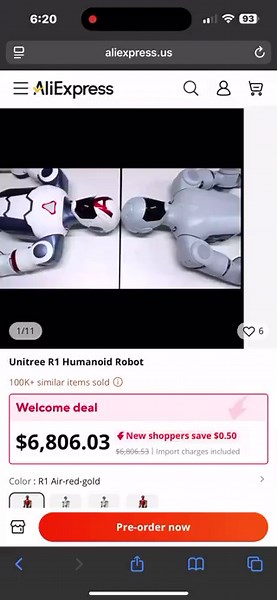 BOOM! The price floor just dropped for a Humanoid Bipedal robot.$6,806.03! Garage builder PRICES!To get a fell for prices the first Apple computer (Apple I) originally sold for $666.66 in 1976. Adjusted for inflation that same amount is equivalent to approximately $3,869 in 2026 dollars.And just as the naysayers did in 1976, and I was there “It is a toy you can’t do anything with it” thus will be said with the “good enough” low cost robots.THIS IS A HOBBYIST GOLD MINE!We really don’t care what t