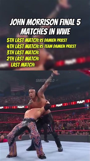 John Morrison Final 5 Matches In WWE #wwe #prowrestling