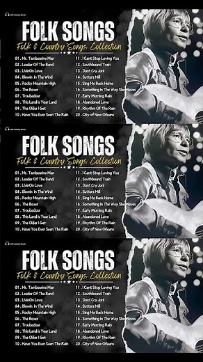 Best Folk Songs Of All Time - Folk Rock & Country Songs Greatest Hits - Folk Songs Collection