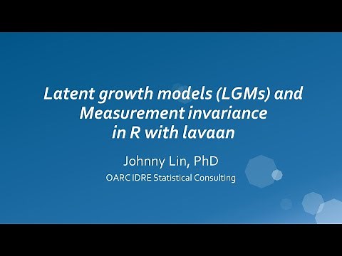 Latent growth models (LGM) and Measurement Invariance with R in lavaan
