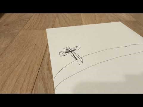 Crucifix of Jesus drawing