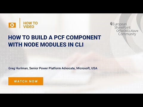 How to Build a PCF Component with Node Modules in CLI