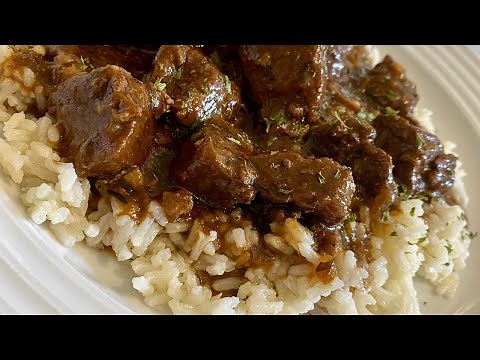 How To Make Southern Beef Tips and Gravy over White Rice