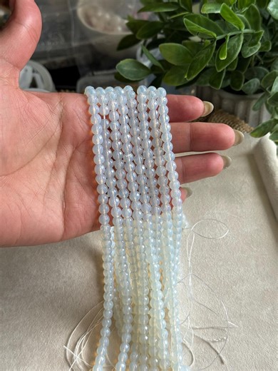 Custom Birthstone Necklace, Opalite Beaded Jewelry, Personalized Mom Gift, Family Gemstone Necklace - Etsy