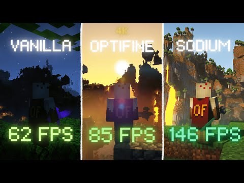 Vanilla vs Optifine vs Sodium | 4K + Shaders
