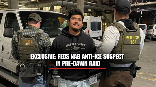 EXCLUSIVE: FOX News cameras capture the moment Homeland Security investigators arrest an anti-ICE activist during a pre-dawn raid in Southern California. Isai Carrillo is accused of playing a leading role in violently targeting ICE agents during a raid at a pot farm earlier this summer. | Matt Finn | Fox News