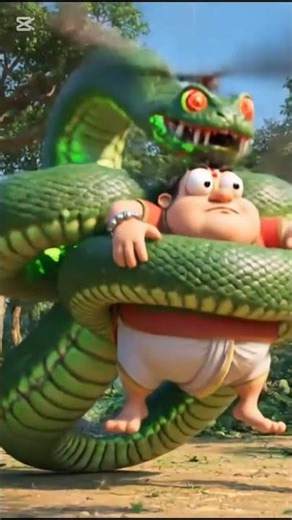 Giant Snake Wraps a Man’s Head in 3D Cartoon! (Hilarious Twist 😂)”