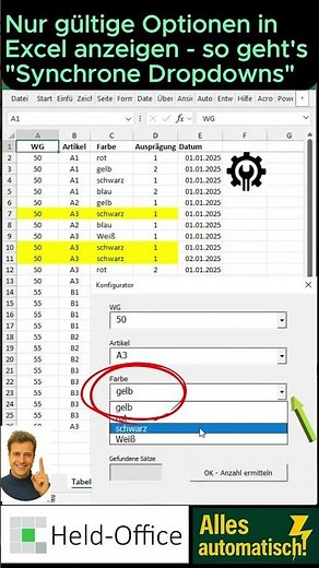 Nur gültige Optionen anzeigen? Dein Excel-Konfigurator kann das!