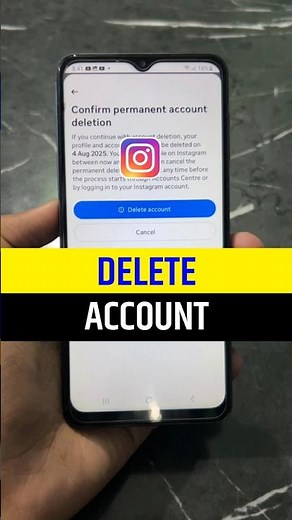 Instagram Account Delete Kaise Kare Permanently 2025 | How To Delete Instagram Account #shorts
