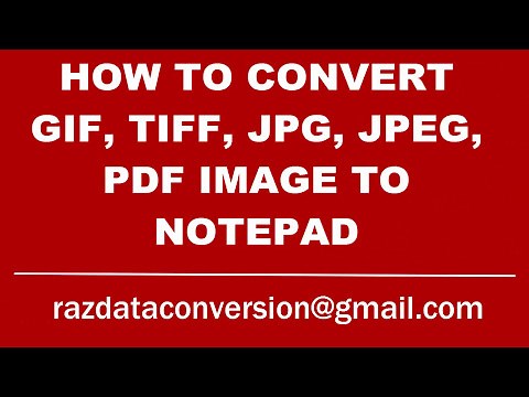 how to convert gif tiff jpg jpeg pdf image to notepad