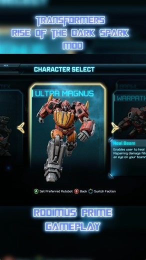 RODIMUS PRIME GAMEPLAY | TRANSFORMERS THE DARK SPARK