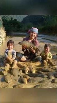 Village Woman Fishing in Her Pond: A True Rural Moment 🎣🌾