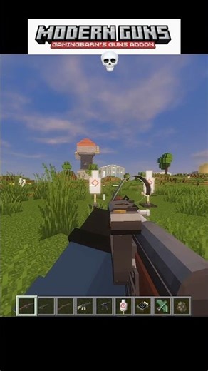Minecraft Gun mod ☠️ #shorts #minecraft