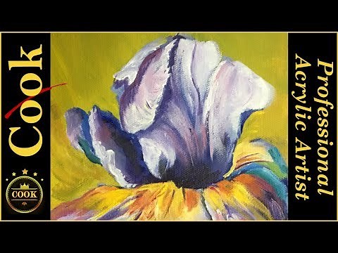 How to Paint an Iris with Acrylic Paints Tutorial for Beginner and Advanced Artists with Ginger Cook