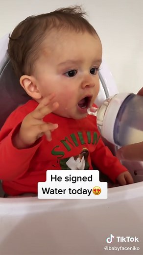 He amazes me everyday😍 #deaf #deafbaby #asl #signlanguage | water in sign language