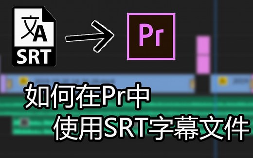 在Pr中使用SRT文件加字幕